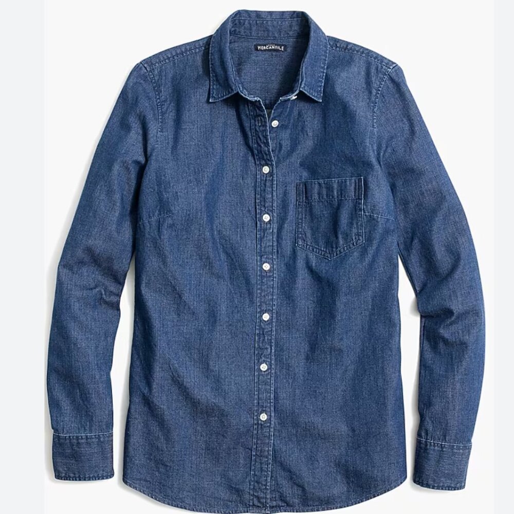 💙✨ J.Crew Factory Denim Shirt – Signature Fit (NEW WITH TAG)‎ ✨💙